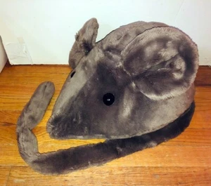 Large Sigikid Gray Mouse Plush Stuffed Animal Vintage Rare Retired German - Picture 1 of 1