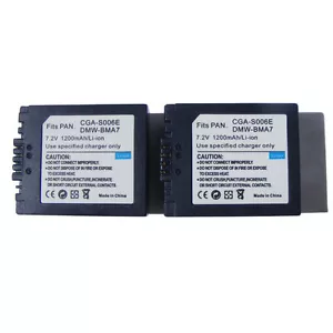 2pcs Battery for PANASONIC BP-DC5 J BP-DC5 U CGA-S006 CGA-S006E CGA-S006E/1B new - Picture 1 of 7