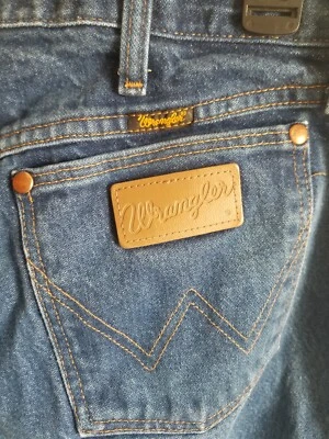 Pantalones de mezclilla Wrangler 13MWZ corte vaquero 32x32 Y2K ropa de trabajo aplastada Western Chore Barn Foto 1 de 4