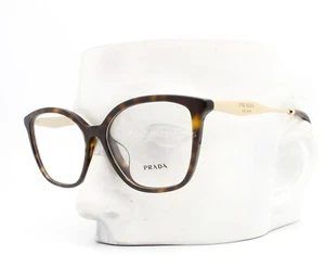 Prada Eyeglasses Glasses VPR 02ZF 2AU-1O1 Brown Tortoise 56mm - Alternative Fit - Picture 1 of 9