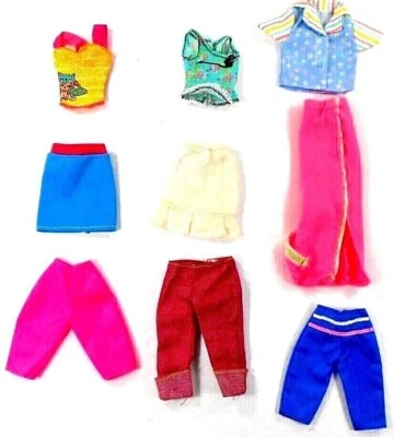 Barbie Vintage--Moderno 3 Juegos de Mezcla y Combina Ropa Prendas para el torso Faldas Pantalones Lote 9 Foto 1 de 3