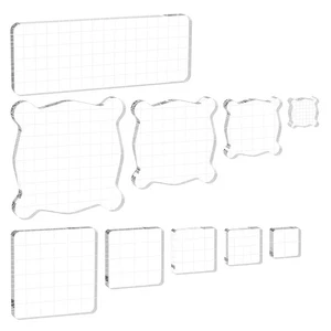 10PCS Acrylic Stamp ,Versatile Assorted Size Stamp Blocks, Stamping1522 - Picture 1 of 6