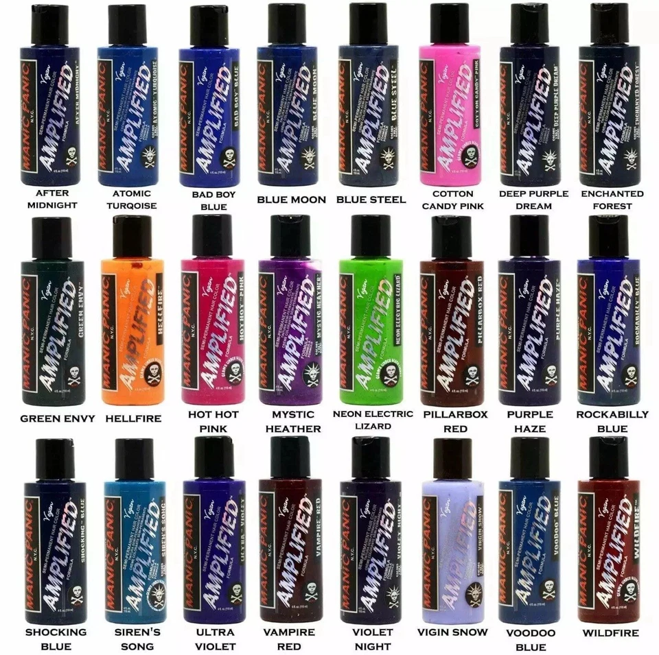 Crema tinte para cabello semipermanente Manic Panic AMPLIFICADA 4 OZ. Tú eliges tu color Foto 1 de 2