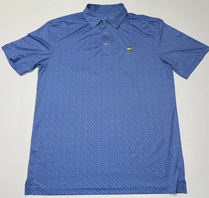 Masters Tech Golf Poloshirt Herren Medium Masters Allover-Druck blau gebraucht, in einwandfreiem Zustand - Bild 1 von 7