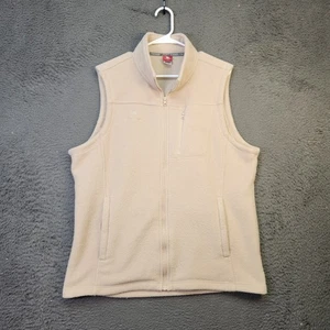 Camel Crown Vest Mens Large Beige Fleece Full Zip Sleeveless Outdoor Hiking - Picture 1 of 9