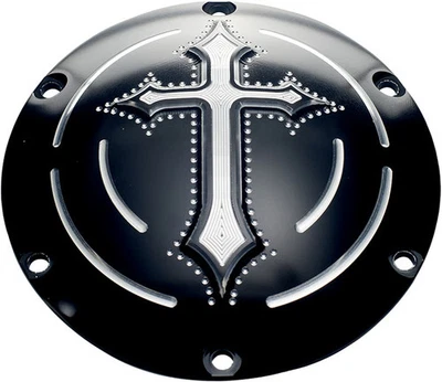 Cubierta Precision Billet Sportster lado oscuro Billet Derby - negra motocicleta Foto 1 de 4