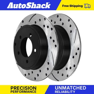 Rear Drilled Slotted Brake Rotors for Jeep Patriot Compass Dodge Avenger - Picture 1 of 7