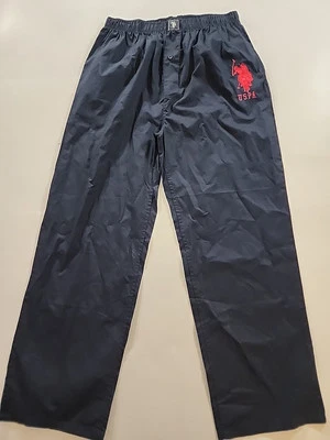 US Polo Assn Men's Sleep Pants XL Black Embroidered Red Big Jockey Logo  - Image 1 of 4