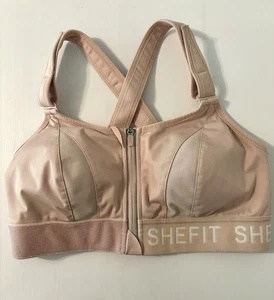 Sujetador deportivo SHEFIT High Impact Ultimate con cremallera Sandstorm beige talla 1 Luxe XL - Imagen 1 de 24