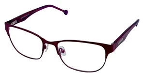 Jonathan Adler Mens Rectangle Red Metal Eyewear Stainless Steel Metal Frame 55mm - Picture 1 of 12