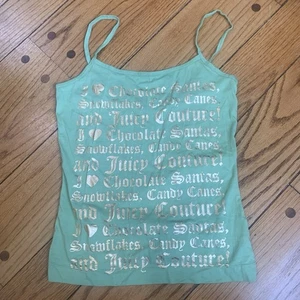 Juicy Couture Pam Gela Camisole Cami Top Green Women’s Small - Picture 1 of 7