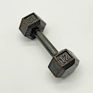 Mancuerna Hexagonal de Hierro Fundido Gris 12 lb Entrenamiento de Fuerza Gimnasio Fitness, Individual - Imagen 1 de 4