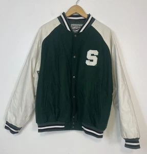Steve & Barry's Michigan State University Varsity Bomberjacke Wollmischung Gr. L - Bild 1 von 12