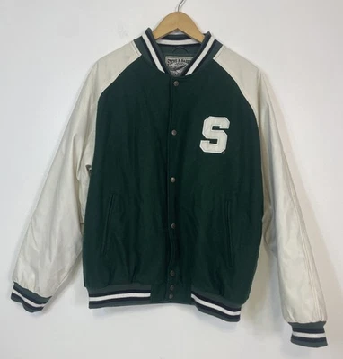 Steve & Barry's Michigan State University Varsity Bomber Jacket Wool Blend Sz L - Image 1 of 4