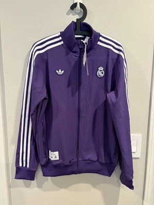 Chaqueta Adidas Originales Para Hombre Real Madrid Terraza Iconos Pista Cremallera Completa Talla S Foto 1 de 4