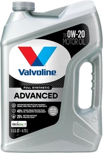 Valvoline Advanced Full Synthetic SAE 0W-20 Motor Oil 5 QT 5 - Picture 1 of 7