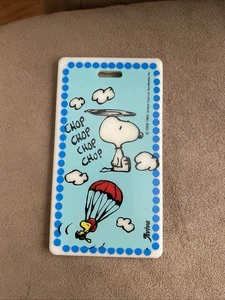 Vtg Travel ~ Snoopy & Woodstock ~ Luggage ID Tag ~ "Chop Chop Chop Chop" ~ - Picture 1 of 3