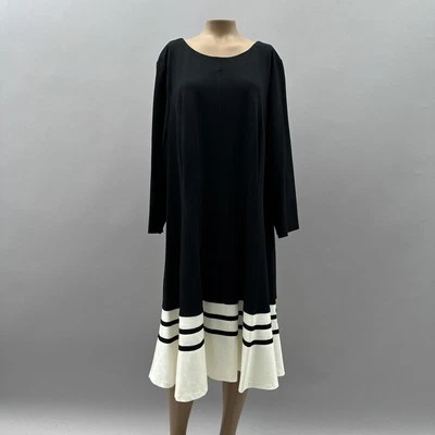 Eliza J Dress Women 20W Black A-Line 3/4 Sleeve Party Cocktail Office Stretch - Image 1 of 4