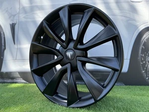 4X 20 Inch 5X114.3 Tesla Stiletto Style Noir Demi Mat Roues : Fit Pour Modèle 3 - Photo 1 sur 12