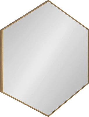 Rhodes 6-Sided Hexagon Wall Mirror, 30.75X34.75 Gold - Image 1 of 4