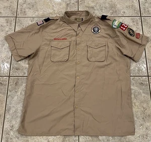 mens XL Boy Scout Official VENTED Uniform MICROFIBER Quick Dry SOFT Shirt - Picture 1 of 9