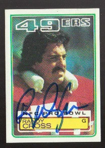 1983 TOPPS #165 RANDY CROSS SAN FRANCISCO 49ERS SIGNED AUTO CARD  - Image 1 of 1