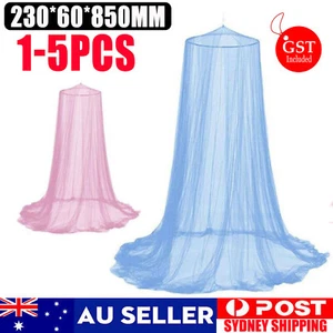 UP 5pcs Double Single Queen Canopy Bed Curtain Dome Stopping Mosquito Net Midges - Picture 1 of 14