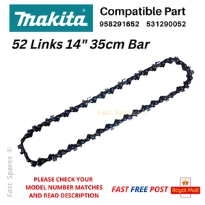 MAKITA UC3501, UC3530A, UC4000 Chainsaw Chain 35cm 14" 52 Link FAST POST - Picture 1 of 5
