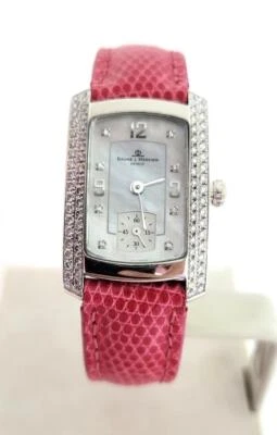 Relógio feminino BAUME & MERCIER branco sólido 18k 65335 com diamantes de 1 quilate FVS1* EXCELENTE ESTADO - Imagem 1 de 4