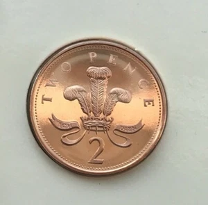1996 TWO 2 PENCE COIN 2P BRILLIANT UNCIRCULATED BUN BUNC - Picture 1 of 3