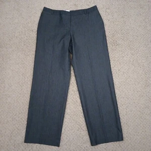 Dressbarn Petite Dress Pants Womens Size 12P Gray Striped 32x29 Mid Rise - Picture 1 of 10