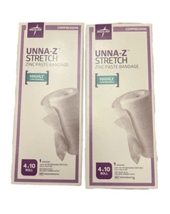 Medline UNNA-Z Zinc Paste Bandage 4" x 10 yds Lot of 2 Exp 1/2027 New Sealed - Picture 1 of 3