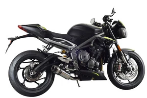 Street Triple 765 Exhaust 2020-2022 SP Diabolus Stainless Stubby Carbon Outlet - Picture 1 of 9