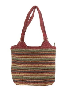 The Sak Belle Crochet Large Tote Stripe Purse Handbag Bag Boho Stripe - Picture 1 of 8