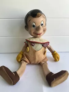 Vintage 13,5" Disney Pinocchio von Knickerbocker Kompositionspuppe alles original! - Bild 1 von 24
