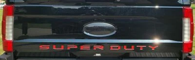 Tailgate Insert Red Letters Decal Vinyl for Ford F-250 F-350 Super Duty 2017-21 - Image 1 of 4