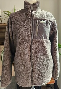 BENCH Mod.HENSLEY Sherpa Fleece-Jacke boho Fleecejacke charcoal-braun Gr.38 *NEU - Bild 1 von 8