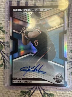 2023 Panini EEE Prime Numbers Cade Kuehler Atlanta Braves Auto Card #38 /60 - Image 1 of 4