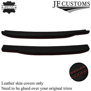 RED STITCH 2X LOWER DASH PADS FUNDAS DE CUERO PARA TRIUMPH SPITFIRE MK4 GT6 - Imagen 1 de 3