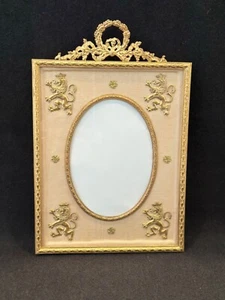 MARCO ANTIGUO BEIGE Y BRONCE C1890 - Imagen 1 de 6