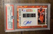 2019 Contender Justice Hill Auto Cracked Ice Autograph PSA 9 OSU /23 Oklahoma St