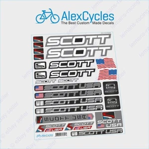 MTB BMX SCOTT grau Mountainbike Fahrrad Rahmen Aufkleber Aufkleber Set Kit - Bild 1 von 1
