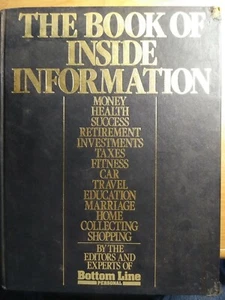 The Book Of Inside Information, Bottom Line Publications 1987~HARDCOVER - Bild 1 von 4
