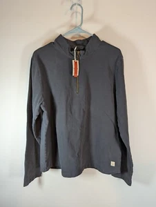 Marine Layer Mens M Sean Asphalt 1/4 Zip Pullover Cotton Long Sleeve - Picture 1 of 10