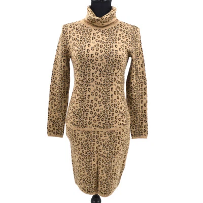 Falda Top Fendi Leopardo Setup Manga Larga Marrón Negro AK31748j Foto 1 de 4