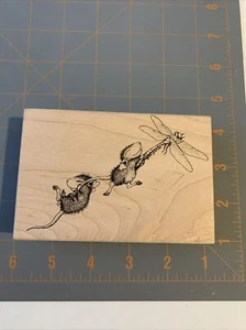 Hausmaus - Holz Stempel LIBELLE-ING - Bild 1 von 4