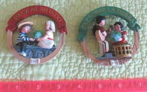 NEW Vtg Hallmark PEACE AROUND WORLD 1991 1992 ORNAMENT Spain Italy Christmas - Picture 1 of 2