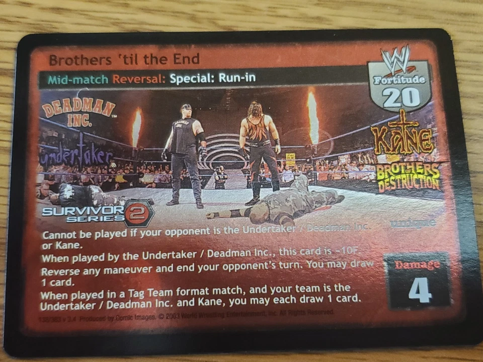 WWE WWF Raw Deal CCG - Brothers 'Til The End - SS2 - Ultra Rare - Image 1 of 1