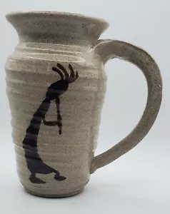 Studio Art Pottery Kokopelli 6" Travel Mug With Lid - Picture 1 of 8