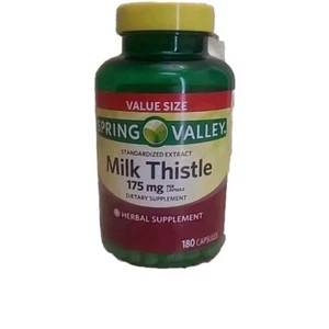 Spring Valley Standardized Extract Milk Thistle Supplement 175 Mg 180 Ct 10/26 - Picture 1 of 2
